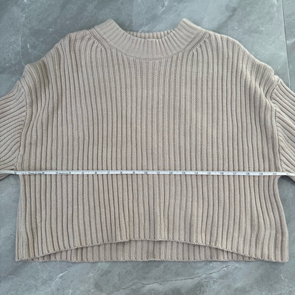 Women’s H&M Long Sleeve Ribbed Knit Crew Neck Sweater Cotton Blend Size Medium - Picture 14 of 15
